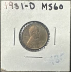 1931 D Lincoln Cent ** AU+ ** NICE BROWN * Actual Coin *