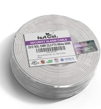 Fast Cat. 22 AWG/Gauge, 2 Conductor 500ft, White Fire/Alarm/Security New 1E