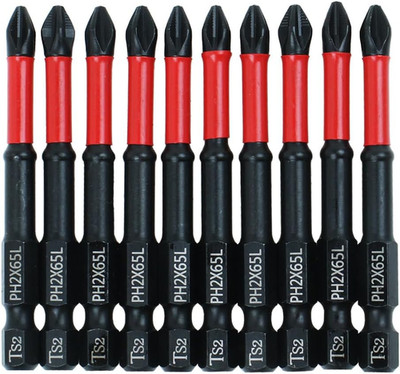 AUTOTOOLHOME 10 Pack Phillips PH2 Magnetic anti Slip Screwdriver Bit Set 2.5'' L