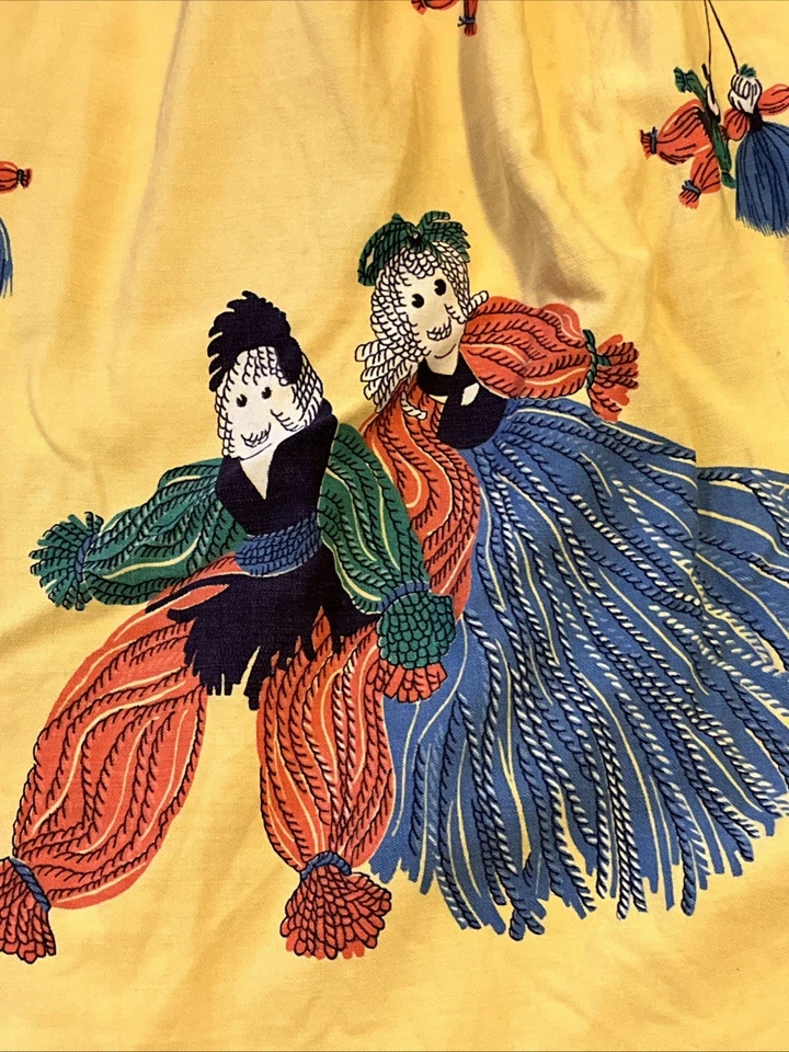 Falda Estampada Muñeca Martenitsa Búlgara Novedad De Colección Principios de 1950 Talla M Foto 3 de 4