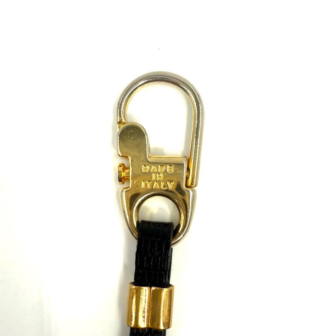 Gucci Interlocking Key Ring Key Chain Black And G… - image 5