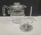 Pyrex Vintage Flameware 7756 Glass Percolator Coffee Pot 4-6 Cup - Complete