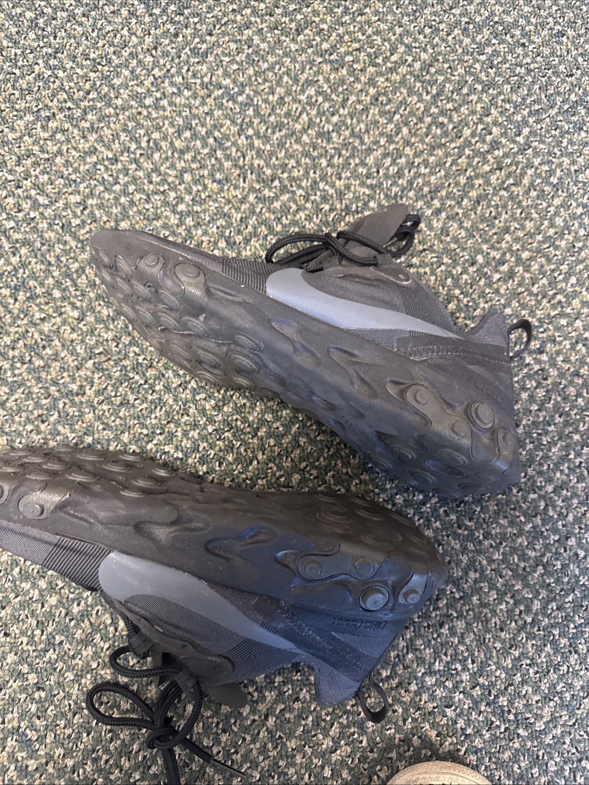 Nike React Element 55 Running Shoes Triple Black … - image 9