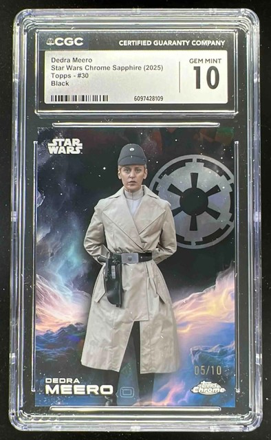 2025 Topps Chrome Star Wars Sapphire Black Sapphire #30 Dedra Meero /10 CGC 10