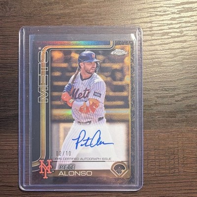 Topps 2025 Gilded Collection Pete Alonso Mets Chrome Gold Auto CGA-PA /10