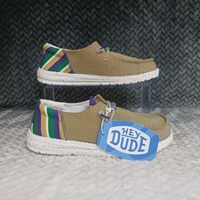 Hey Dude Women's Wendy Funk Mardi Gras Party Casual Slip-on Shoes Gold Size 6