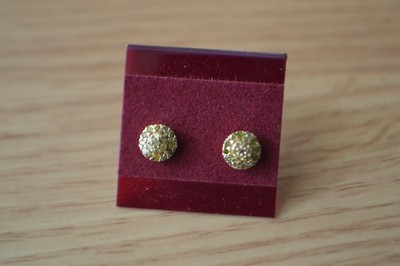 Ohrringe 0,23 kt natürlicher gelber Diamant 18 Karat Gelbgold vergoldet über Feinsilber