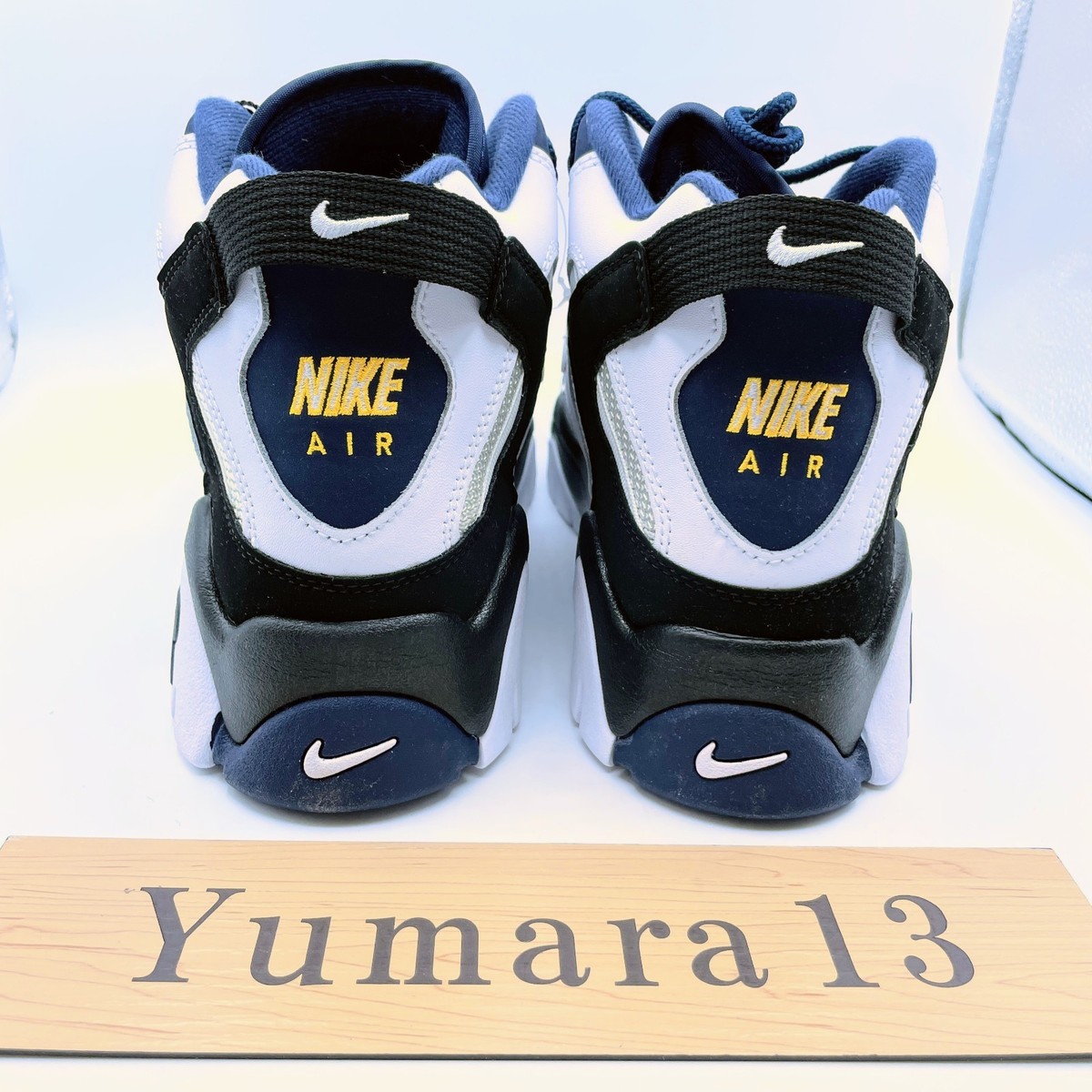 Nike Air Barrage Mid White Navy Black AT7847-101 Men's Size | eBay