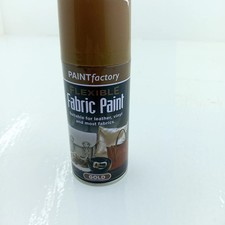 Gold Flexible Fabric Spray Paint for Fabrics Leather Vinyl Textile Clothes 200ml