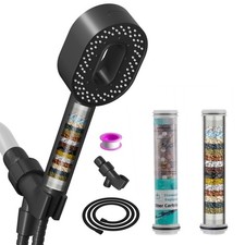 High Pressure Shower Head with Handheld Combo, 20-Stage Filter Showerhead 5 Mode