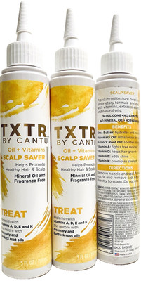 3 Ct TXTR By Cantu Treat Oil & Vitamins Scalp Saver For Healthy Hair & Scalp 5oz