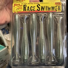 Strike King Rage Swimmer Soft Paddle Tail Swimbaits Green Gizzard