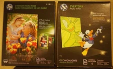 2-pks HP Everyday 50pk Photo Paper GLOSSY 8.5"x11" ($11.25/pk- 100 Total sheets)