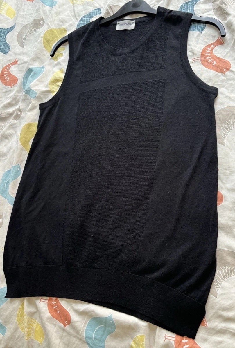 John Smedley Women Sea Island Cotton Vest Large Made In England 