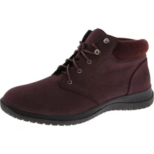 Array Womens PARKER Faux Leather Lace Up Lugged sole Ankle Boots Shoes BHFO 8940