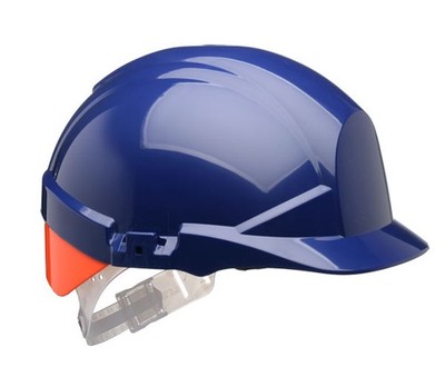 Centurion Reflex Schutzhelm mit orangem Rückblitz blau