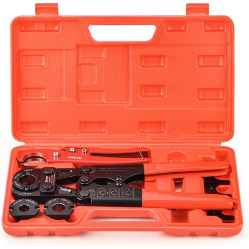Pex Pipe Crimping Tool kit for 3/8,1/2,3/4,1-inch Copper Ring