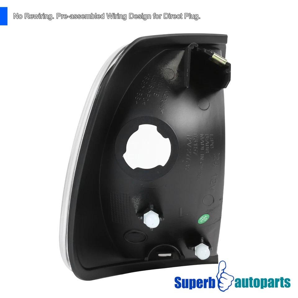 Fits 1997-2003 Ford F150 Expedition 2004 Heritage Corner Signal Lights Black - Изображение 4 из 4