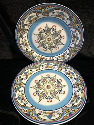 Juego de 2 Platos de Cena Euro Ceramica Zanzíbar Multicolor Floral 10.5 en Cerámica - Imagen 1 de 4