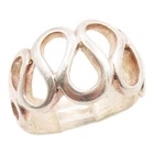 925 Sterling Silver Vintage Ring Minimalist Asymmetric Wave Band  Sz 7  RG36215
