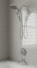 82140 Moen Zyla Tub & Shower Faucet With Hand Shower in Chrome Finish