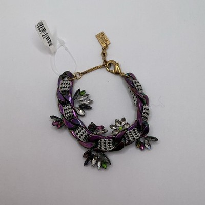 Erickson Beamon Violet Toned w/ Swarovski Crystal Designer Bracelet