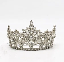 Vintage Rhinestone Tiara crown Wedding Pagent