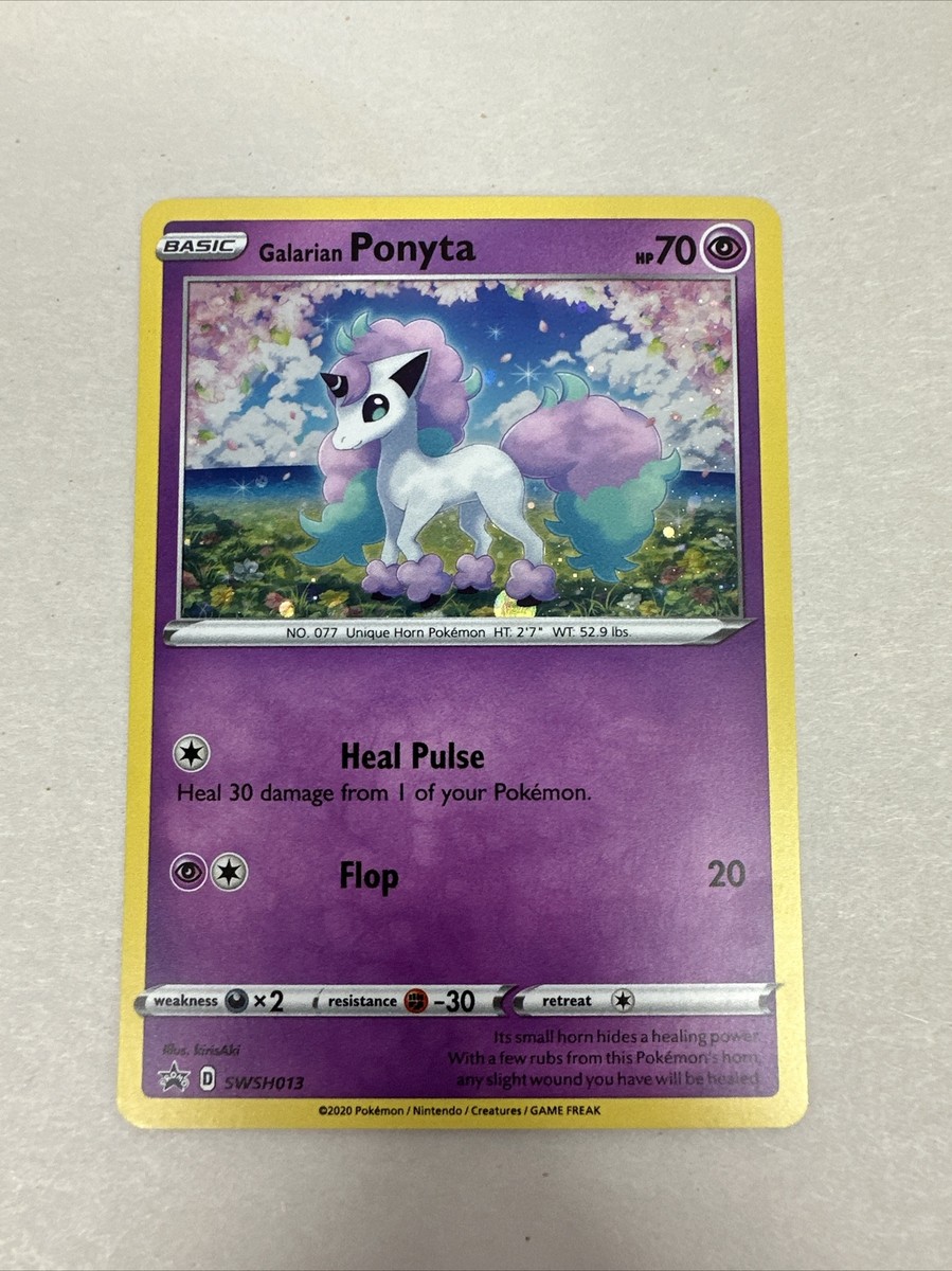 Pokemon Galarian Ponyta Holo Black Star Promo SWSH013 NM