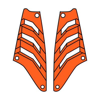 Upper Vents Orange Helmet Airoh Aviaror 3