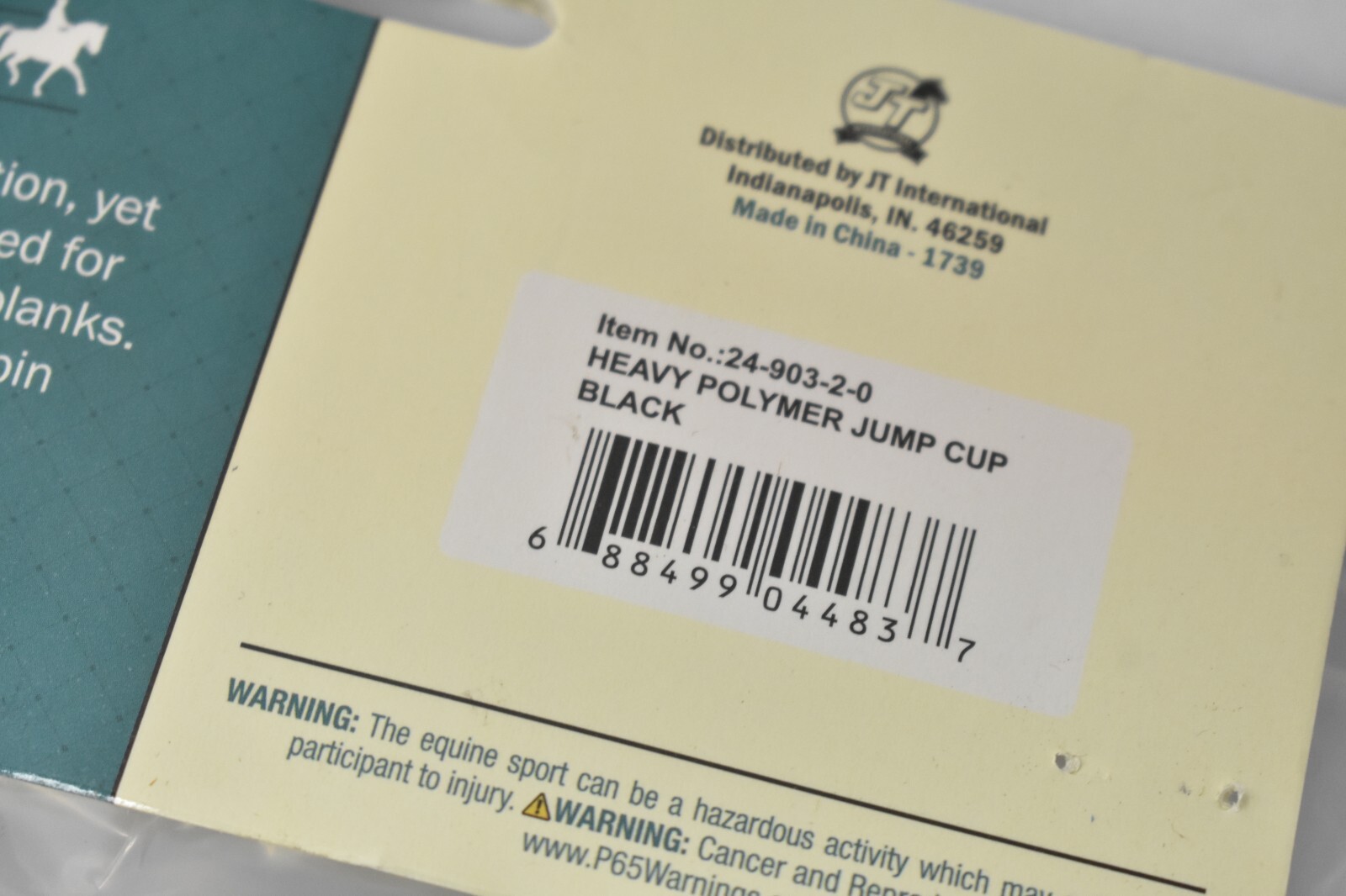Tough1 EquiRoyal Heavy Polymar Jump Cups Black Finish 2 Piece Set 24-903-2-0