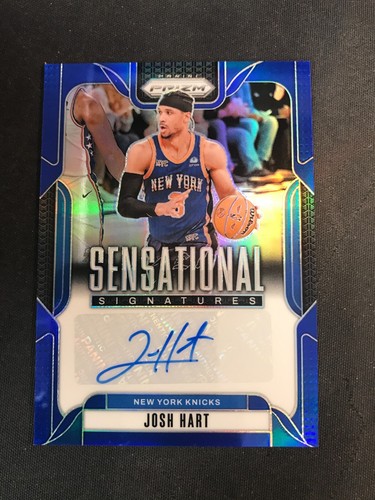 2024-25 Panini Prizm Josh Hart Sensational Signatures Blue Prizm /49 No Reserve