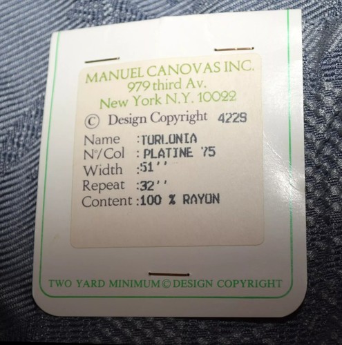 Manuel Canovas Lot of 2 Floral & Striped Cotton Rayon Upholstery Fabric Samples - Picture 6 of 7