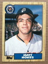 1987 Topps Traded Tiffany Glossy Matt Nokes Rookie Card #91T Tigers High Grade. rookie card picture