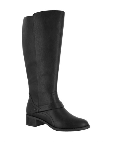 New Women's Easy Street Jewel Plus Wide Calf Boots Black Size 7 M NIB