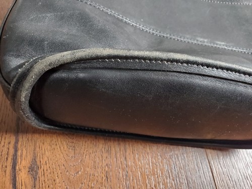 Borsa a tracolla Coach USA vintage in pelle nera con sella n. B8D-9083 - Foto 6 di 16
