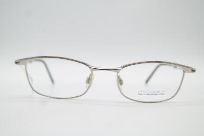 Vintage Mugen M-13 Titan Silver Oval Glasses Eyeglass Frame NOS | eBay