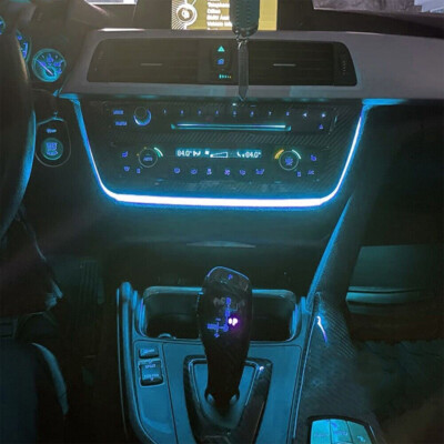 3K Carbon Fiber Console CD Panel With LED Lights For BMW M3 F30 F32 F35 F36 F80