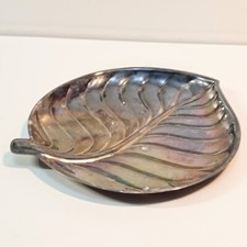 ??Vintage Onedia Silver Plated Leaf Serving Tray  23/20 2 Cm Used Decorative 