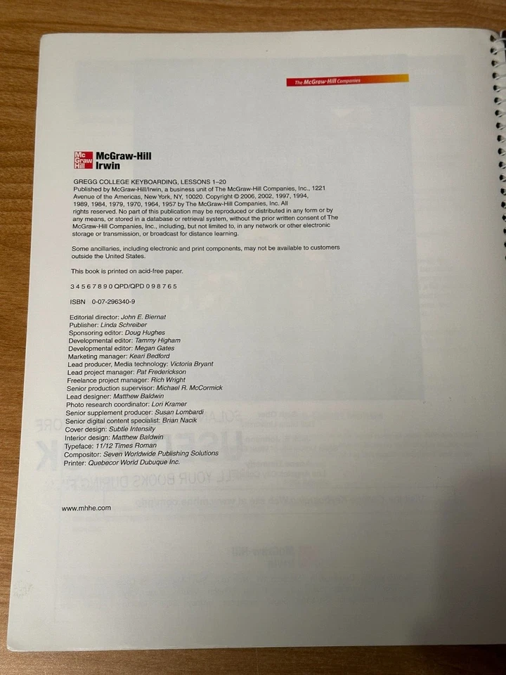 Gregg College Keyboarding Lessons 1-20 10th Edition, Ober/Johnson/Zimmerly, 2006 - Image 4 of 4