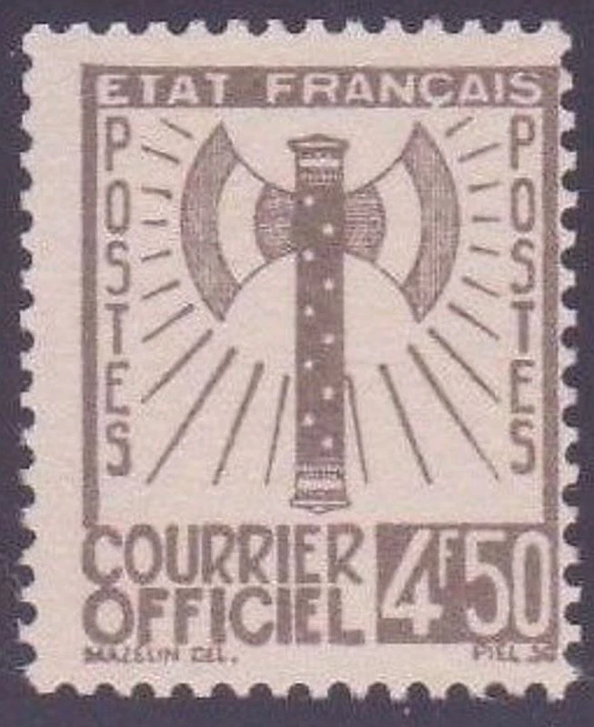 FRANCE STAMP TIMBRE SERVICE N° 11 " FRANCISQUE 4F50 OLIVE " NEUF xx TTB - Photo 1/1