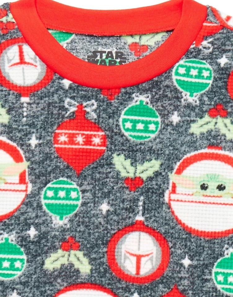 Disney Baby Yoda Navidad Pijama Conjunto Camiseta Pantalones Niños Niña 6 7 8 10 12 Grogu Foto 2 de 3