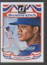 STARLIN CASTRO  2014 DONRUSS  DIAMOND KINGS SILVER PRESS PROOF CARD #225