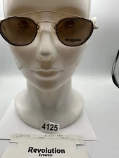 New Vintage Revolution Eyewear With SunShade RE028 Gold Amber 45 23 145