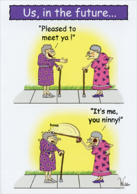 Pleased To Meet Ya Funny Birthday Card - Greeting Card by Oatmeal Studios