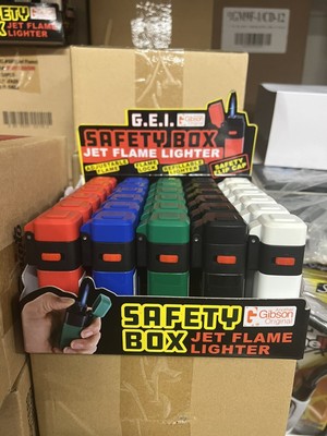 Safety box jet flame lighters 30 count torch