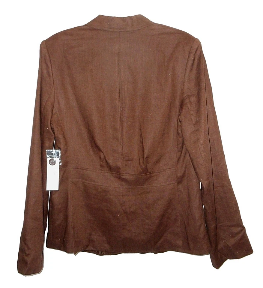 New Blazer, Madison Studio, Brown 100%-Linen Lined MSRP-$94.00  14 - Imagem 3 de 4