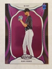 EURY PEREZ 2023 Panini Chronicles CERTIFIED PURPLE #'d 1/49 Marlins RC