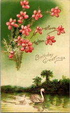 Vintage PPC - "Birthday Greetings" - F22717