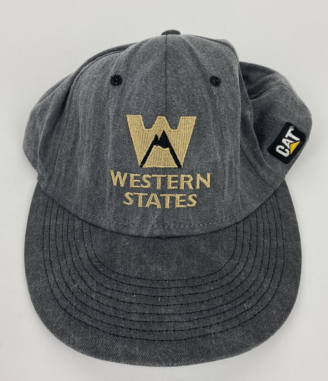 Vintage Western States CAT Caterpillar Trucker Hat Cap Gray Snap Back  Tonkin USA | eBay