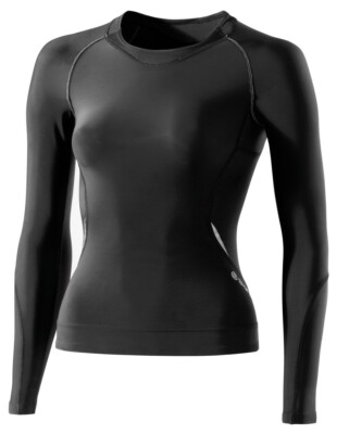 Kompresní Prádlo SKINS A400 Womens Long Sleeve Top - Black (dámské